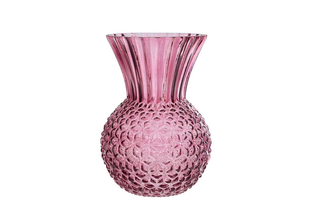 VASO VETRO COLOR MORA - Le Stelle