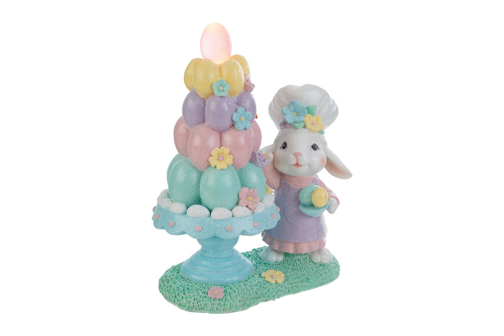 CONIGLIETTA CHEF CON TORTA E LUCI LED - Le Stelle