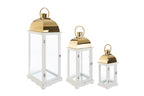 LANTERNE BIANCO E ORO DECORATIVE - Le Stelle