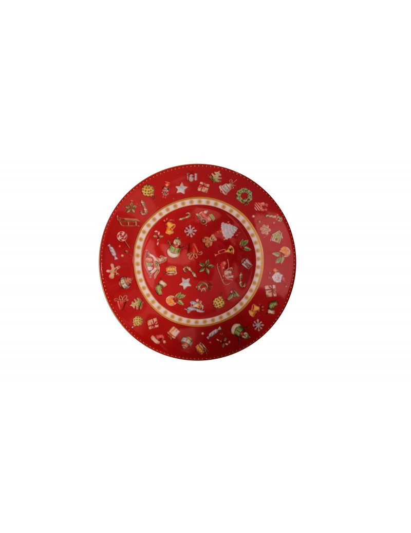 'CHICCHI E BALOCCHI' ROSSO SET PIATTI 18 PEZZI - PORCELLANA - Brandani