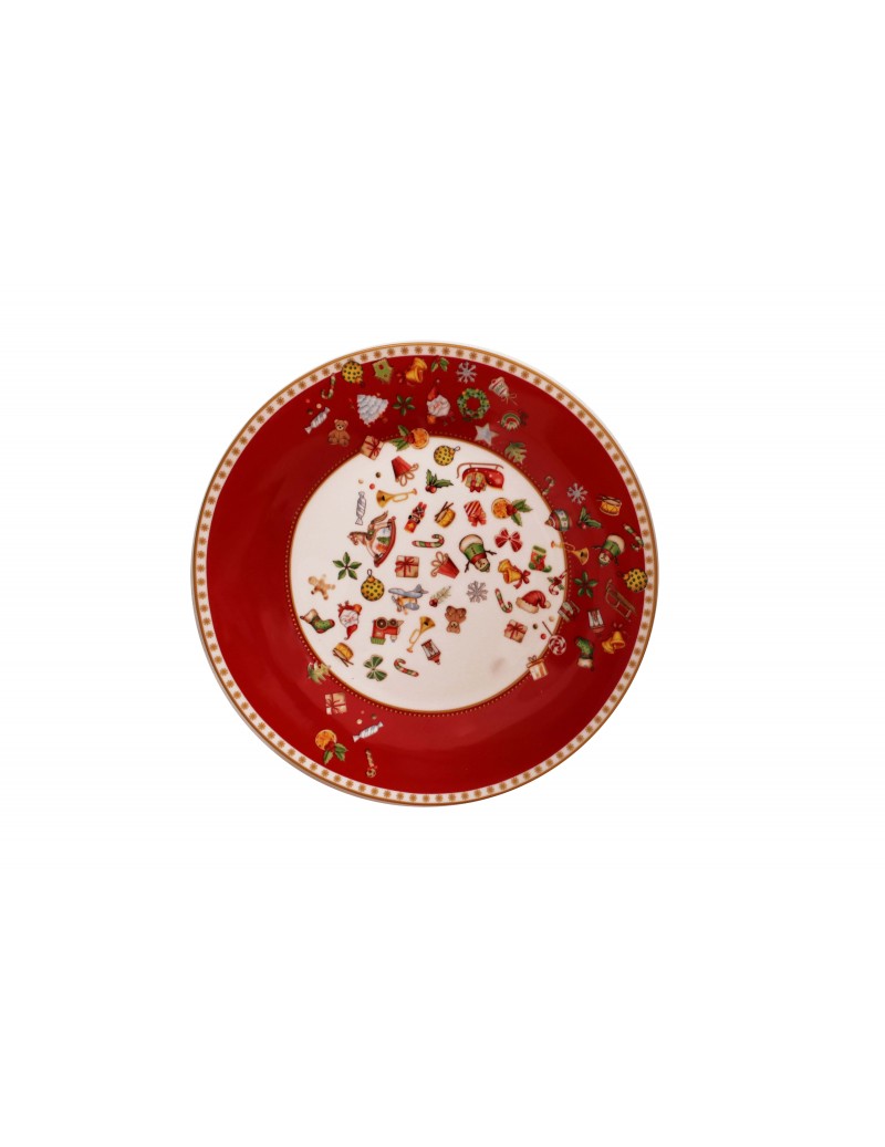 'CHICCHI E BALOCCHI' ROSSO SET PIATTI 18 PEZZI - PORCELLANA - Brandani