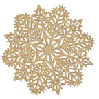 SET 6 SOTTOBICCHIERI 'FIOCCO DI NEVE' ORO - Villa D'Este Home Tivoli