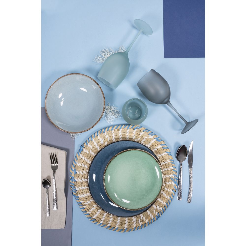 'HAPPY HOUR OCEAN' SET 6 BICCHIERI - VETRO GHIACCIO COLORATO - Villa D'Este Home Tivoli