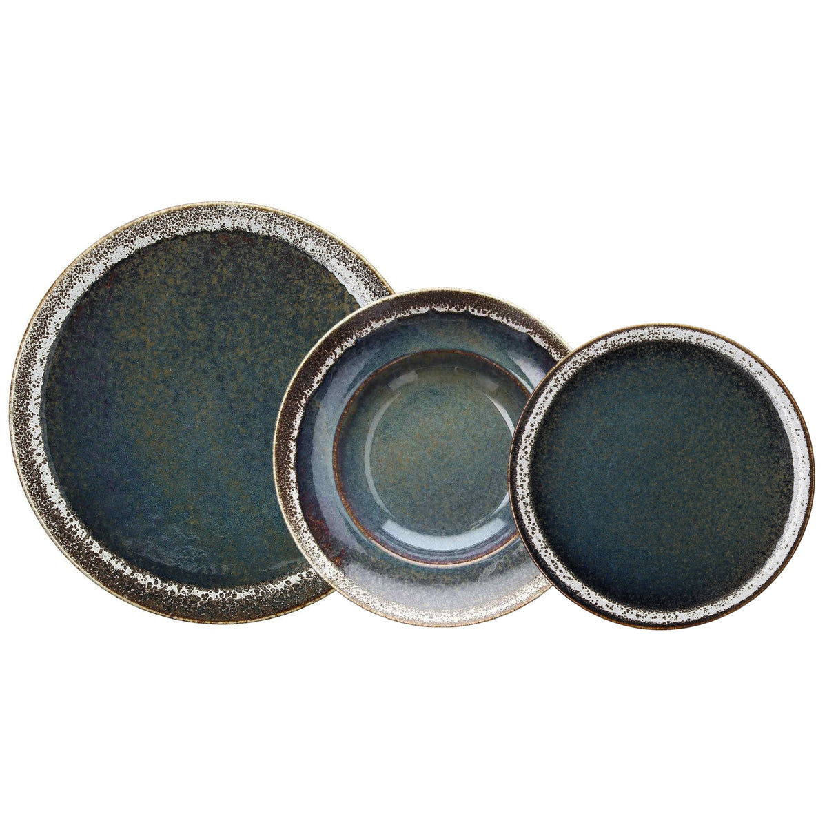 'BLOOM BLUE AND BROWN' TAVOLA 18 PEZZI - Tognana