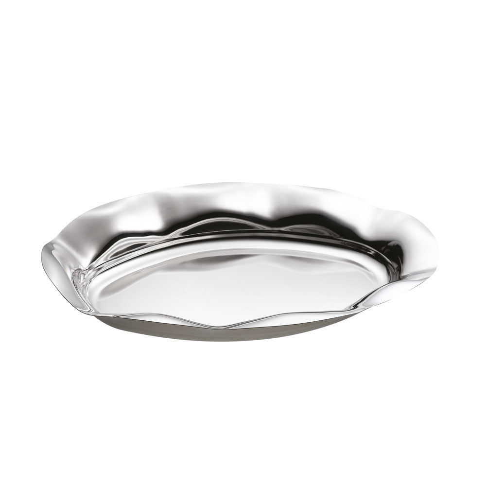 CENTROTAVOLA OVALE 'ONDE' - ACCIAIO INOX LUCIDO - EME Posaterie