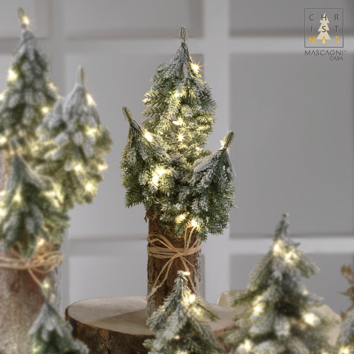 BASE TRONCO VERTICALE CON ALBERI LED - Mascagni Casa