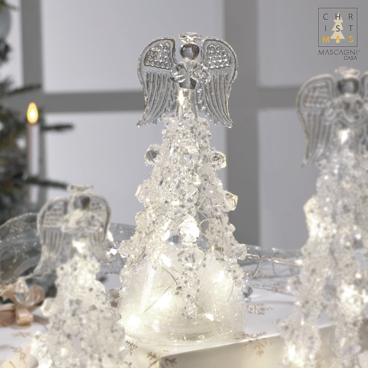 ANGELO IN VETRO CON LED - Mascagni Casa