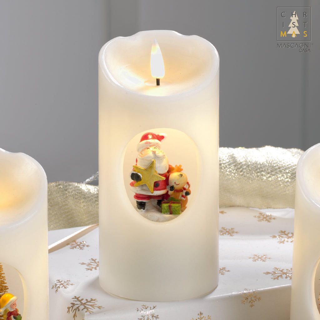 CANDELA LED BABBO NATALE CON CARILLON - Mascagni Casa
