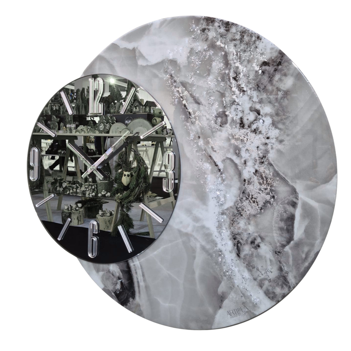 'CIRCLE GRIGIO SPECCHIO' OROLOGIO - Artidea Home Decor