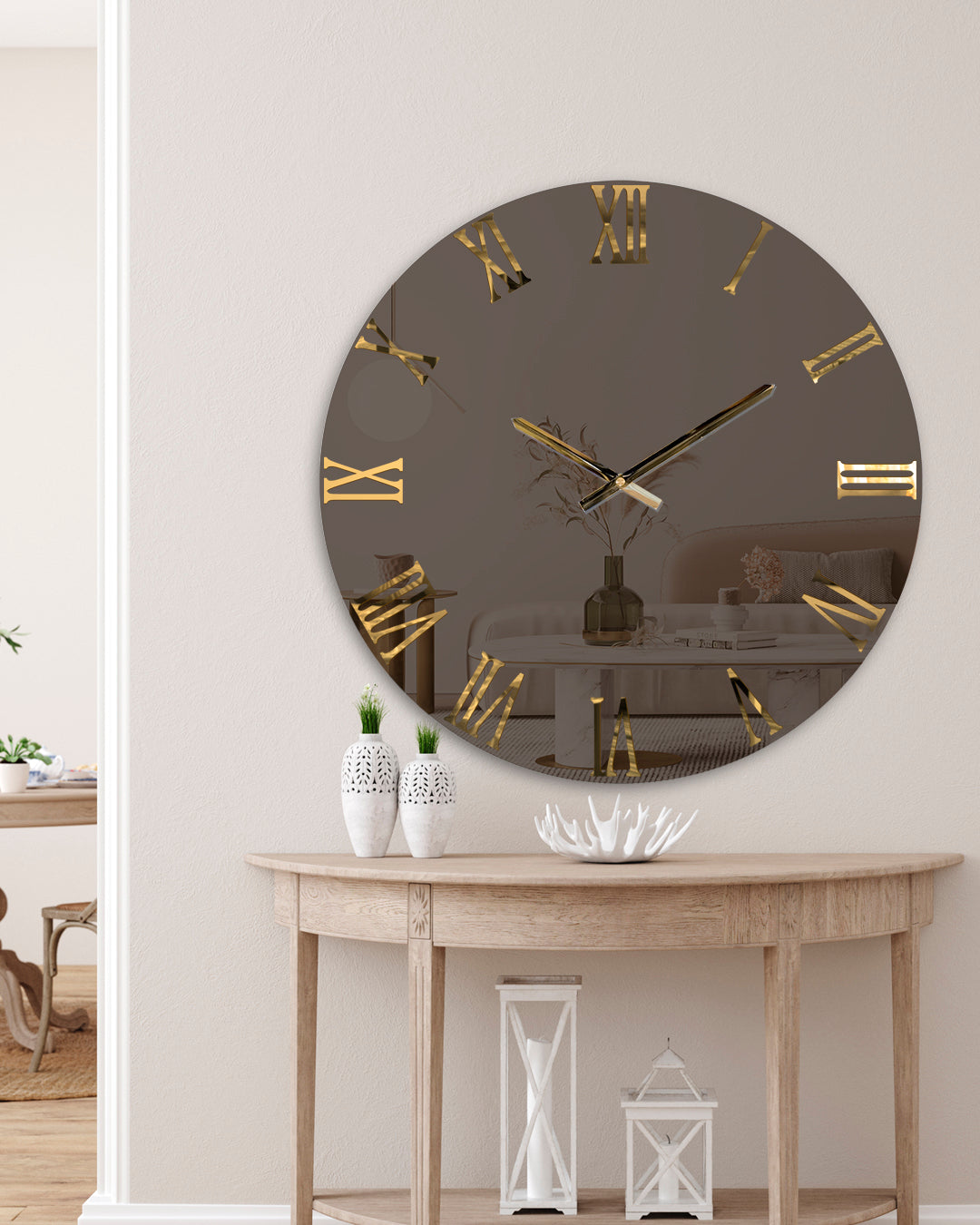 'QUARZO BRONZO' OROLOGIO SPECCHIO- Artidea Home Decor