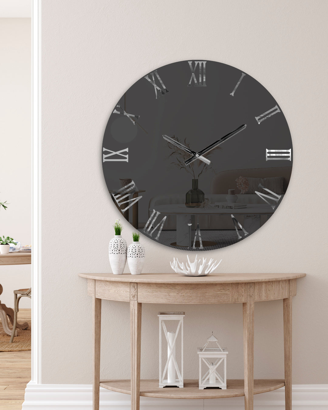'QUARZO FUMO' OROLOGIO SPECCHIO- Artidea Home Decor