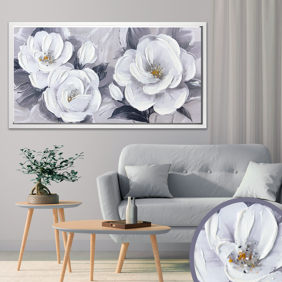 QUADRO FLOREALE 'PA-F160-LB' - Artidea Home Decor