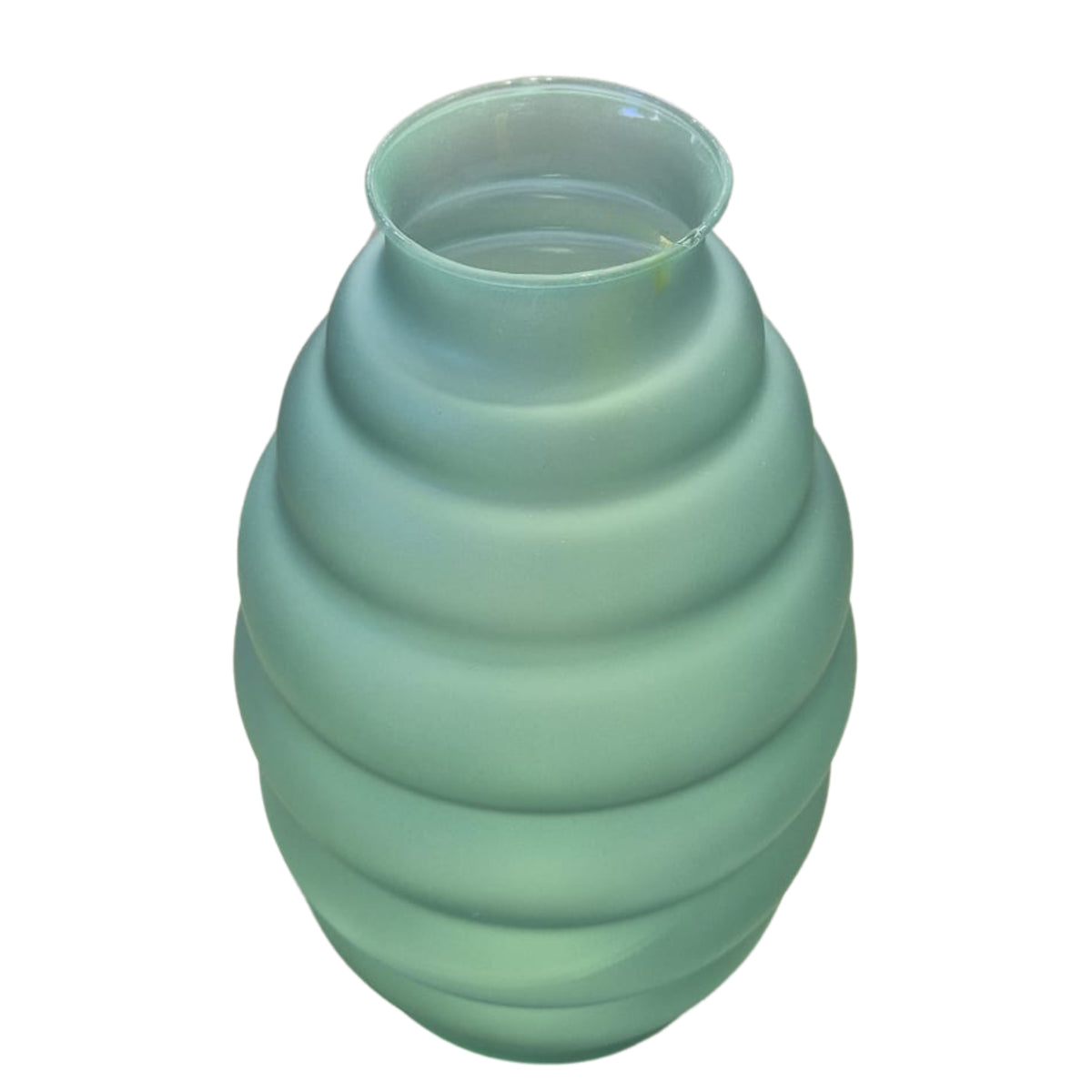 VASO 'NICOLE' 38CM TURCHESE SATINATO - Melaverde
