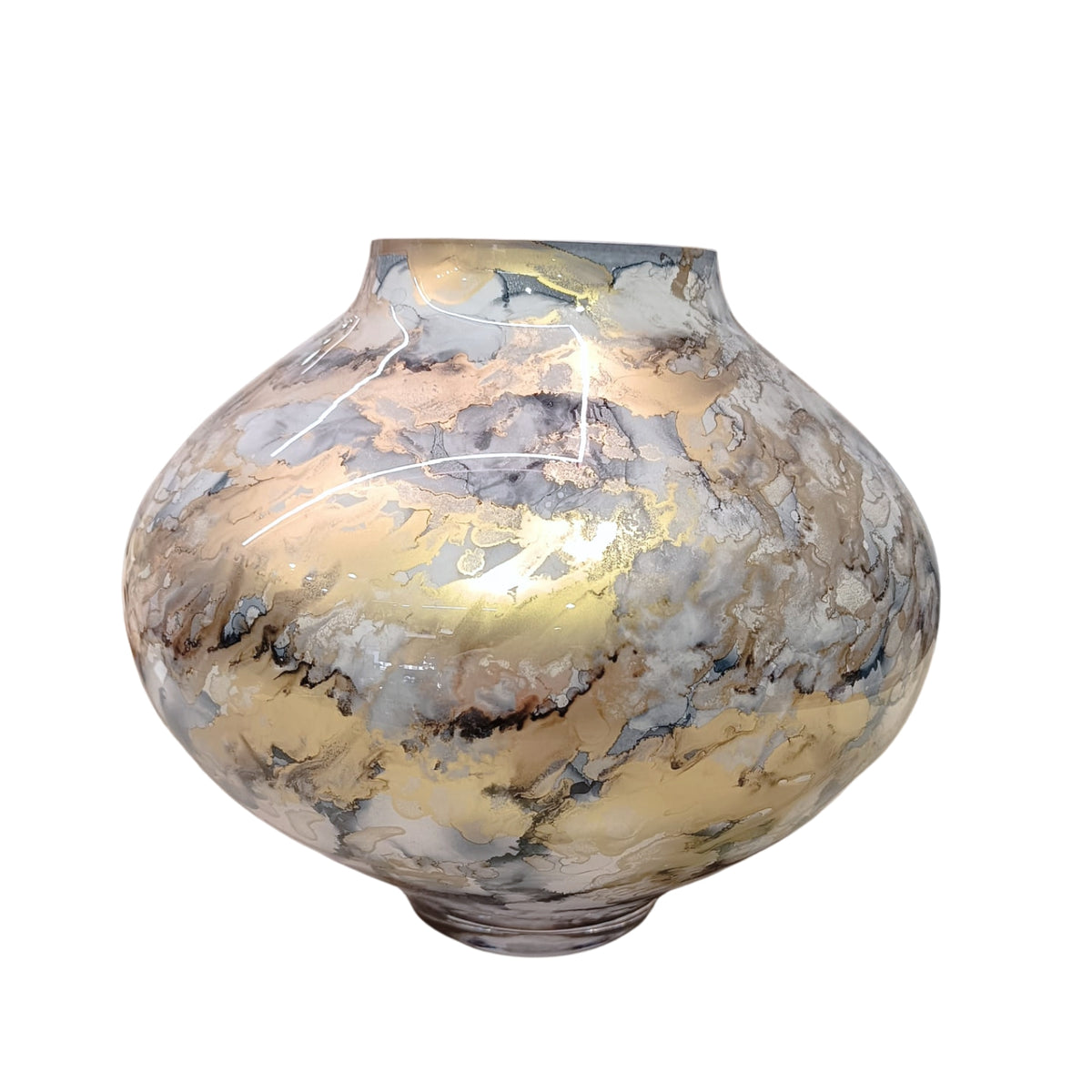 VASO DA BANCO 'MIRAGE' 30CM - GemiGlass