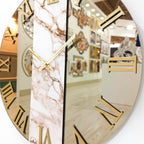 'GIADA MARMO ROSE' OROLOGIO SPECCHIO - Artidea Home Decor