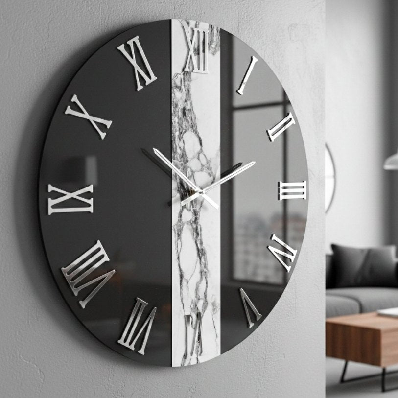 'GIADA MARMO GRIGIO' OROLOGIO SPECCHIO - Artidea Home Decor