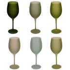 'HAPPY HOUR GREENERY' SET 6 CALICI - VETRO GHIACCIO COLORATO - Villa D'Este Home Tivoli