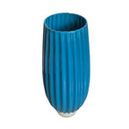 VASO STRIATO DA BANCO PETROLIO E PANNA - GemiGlass