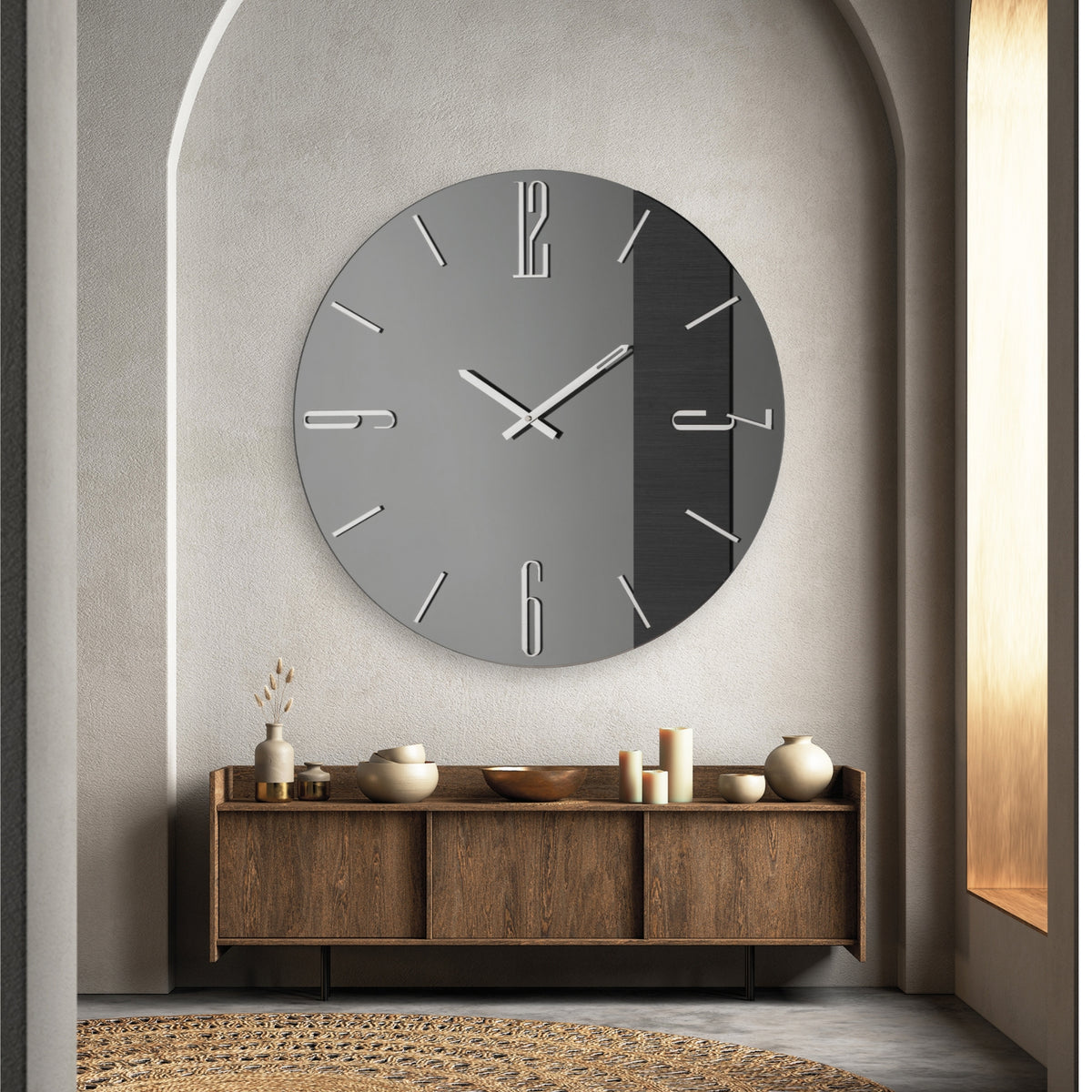 'LINE FUMO' OROLOGIO SPECCHIO - Artidea Home Decor