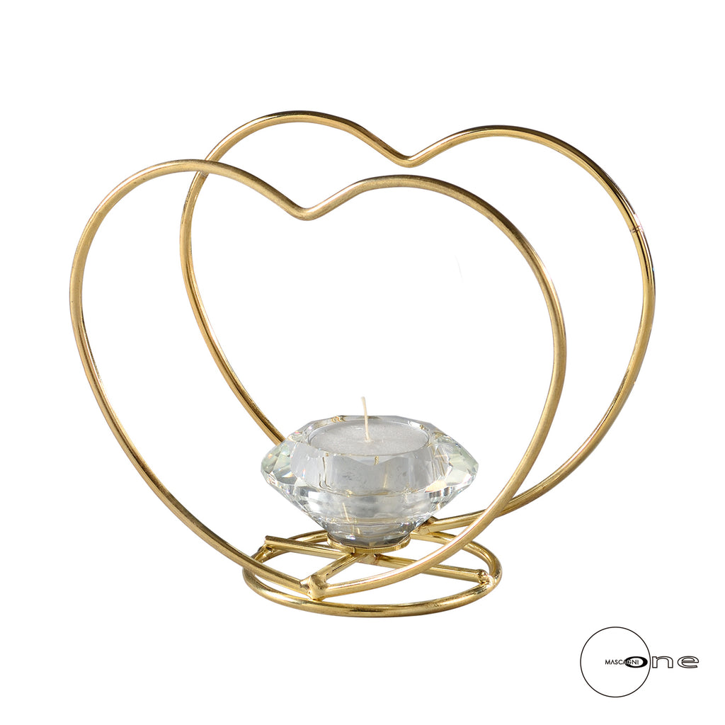SCULTURA PORTACANDELA CUORE - Mascagni One