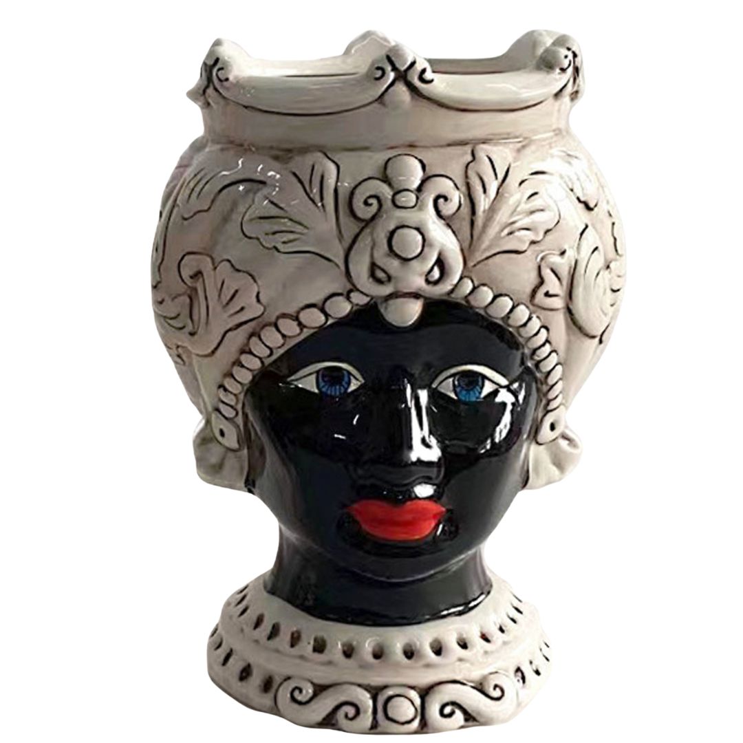 TESTA DI MORO REGINA - CERAMICA SMALTATA - SiroTime