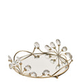 VASSOIO SPECCHIO E STRASS 26cm - METALLO E VETRO - SiroTime