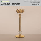 PORTACANDELA FIORE AMBRA IN 3 MISURE - SiroTime