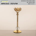 PORTACANDELA FIORE AMBRA IN 3 MISURE - SiroTime