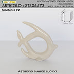 PESCE STILIZZATO TORTORA - CERAMICA SMALTATA - SiroTime