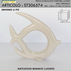 PESCE STILIZZATO TORTORA - CERAMICA SMALTATA - SiroTime