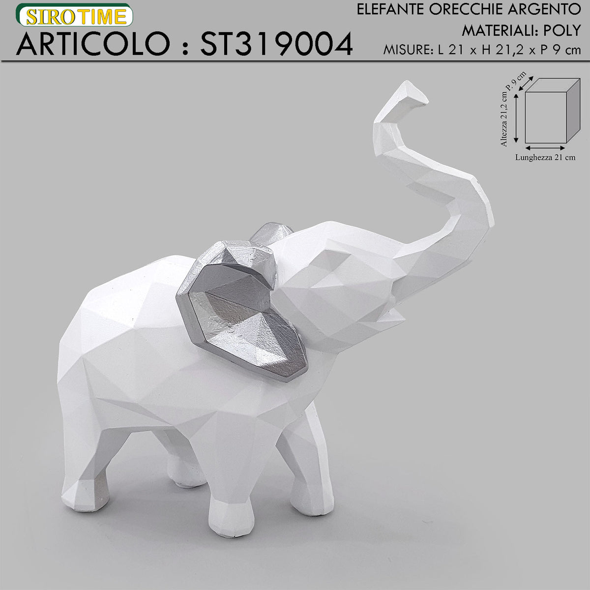 ELEFANTE ASTRATTO - POLIRESINA - SiroTime