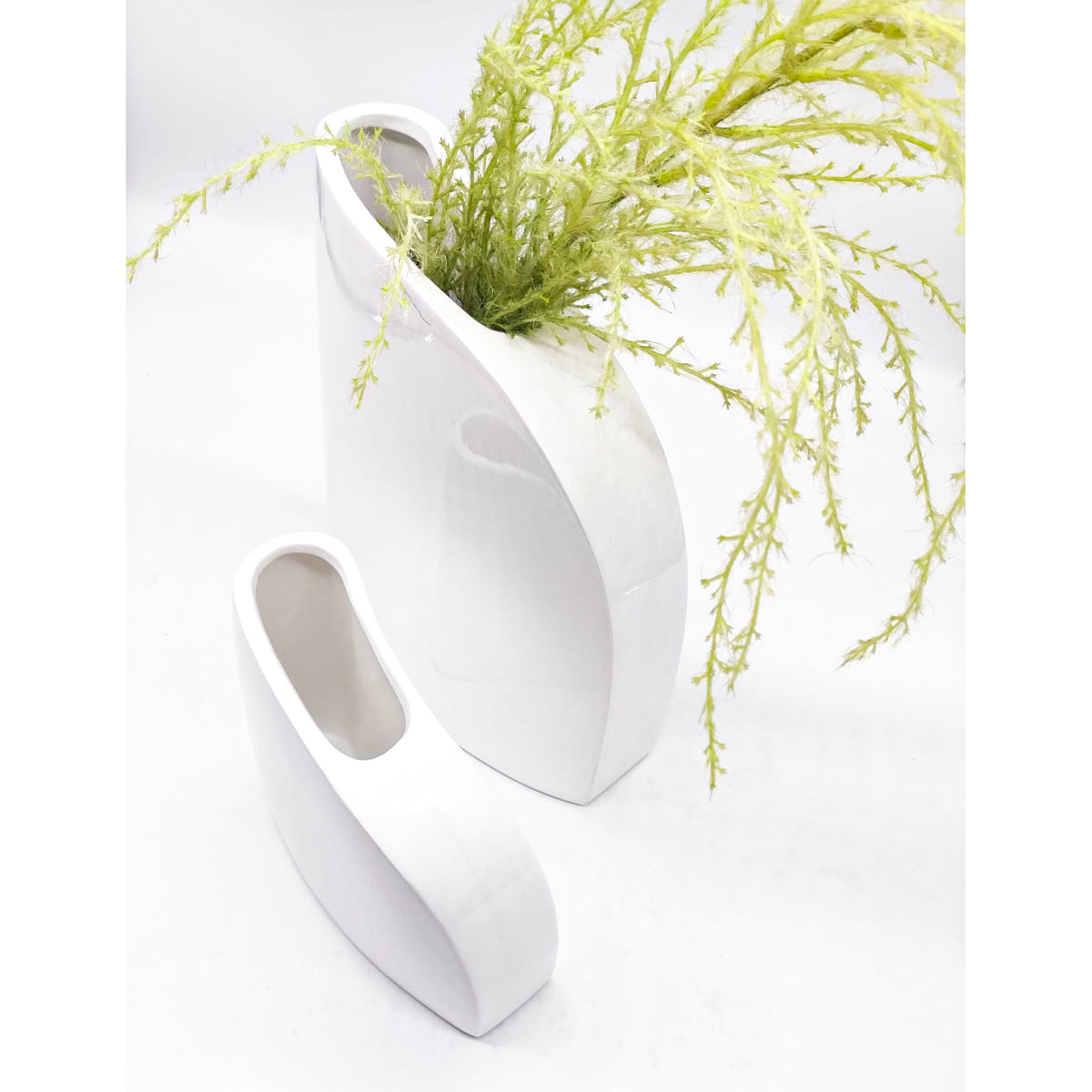 COPPIA VASI 'CURVA' - CERAMICA SMALTATA - SiroTime