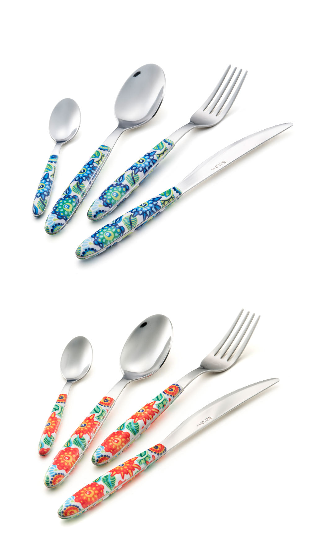 SET POSATE 24 PEZZI VERO 'RED TROPICAL' - ACCIAIO - EME Posaterie