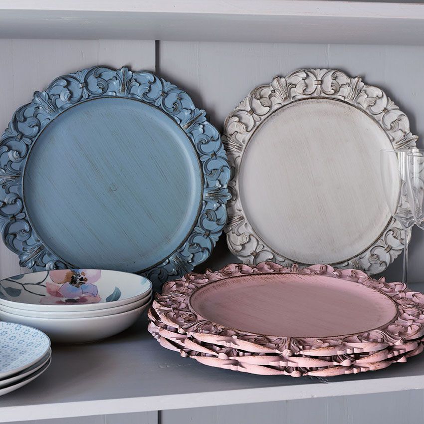 SET 6 SOTTOPIATTI SHABBY LILLA 'SERVING LIRICO' - POLIPROPILENE - Andrea Fontebasso