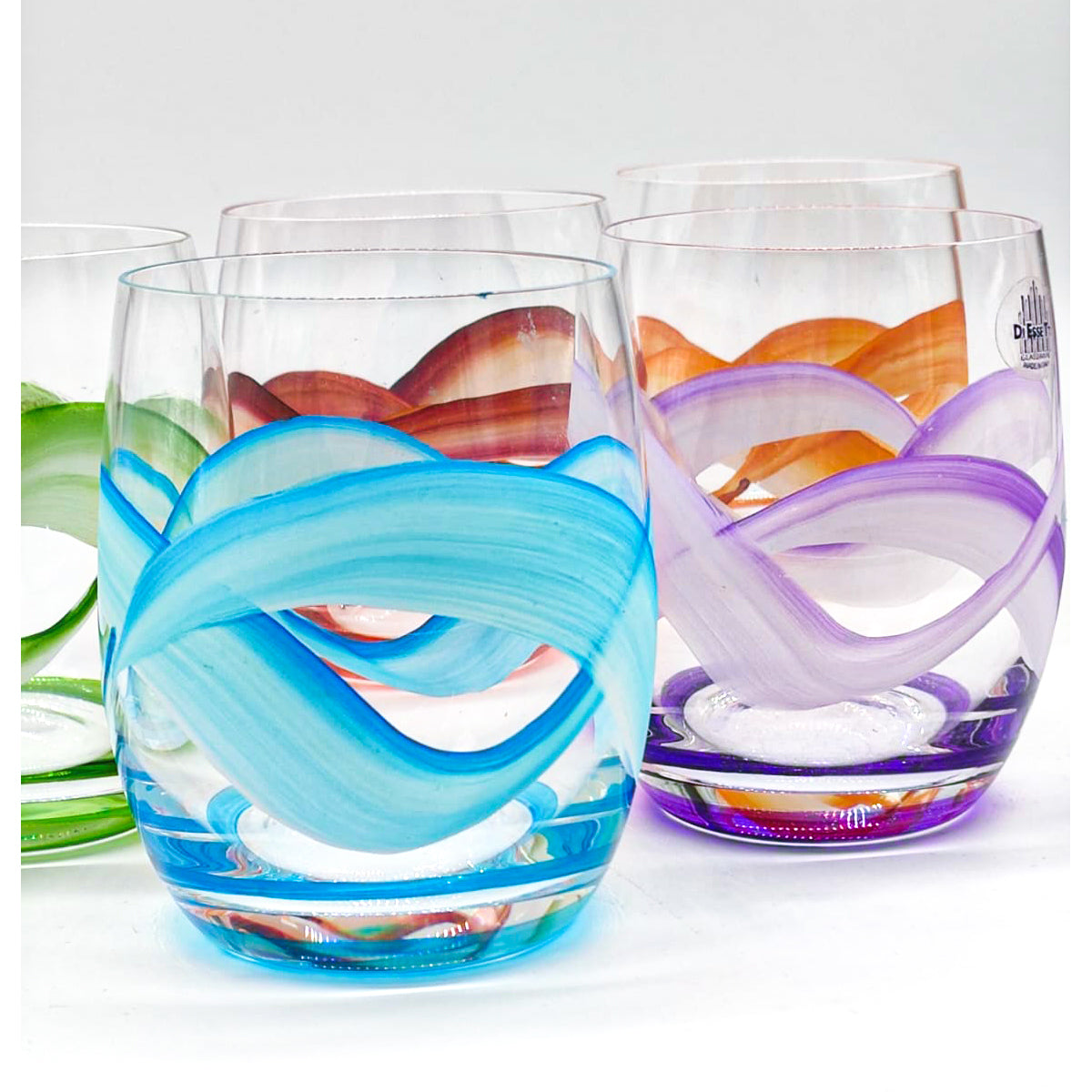 SET 6 BICCHIERI ACQUA 'ARLECCHINO' - Diessettì