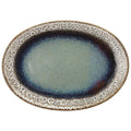 PIATTO PORTATA OVALE 30cm 'BLUE AND BROWN' - Tognana