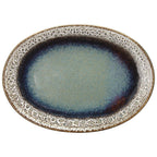 PIATTO PORTATA OVALE 30cm 'BLUE AND BROWN' - Tognana
