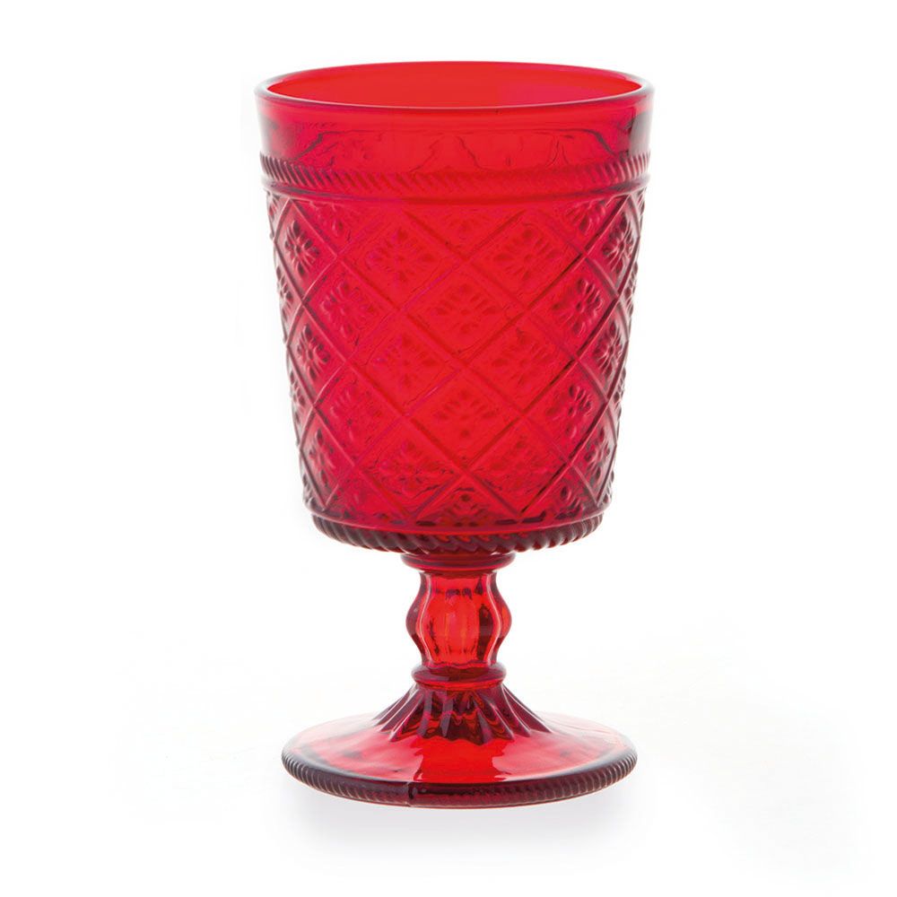 SET 6 CALICI 'GLORIA' ROSSO - VETRO - Andrea Fontebasso