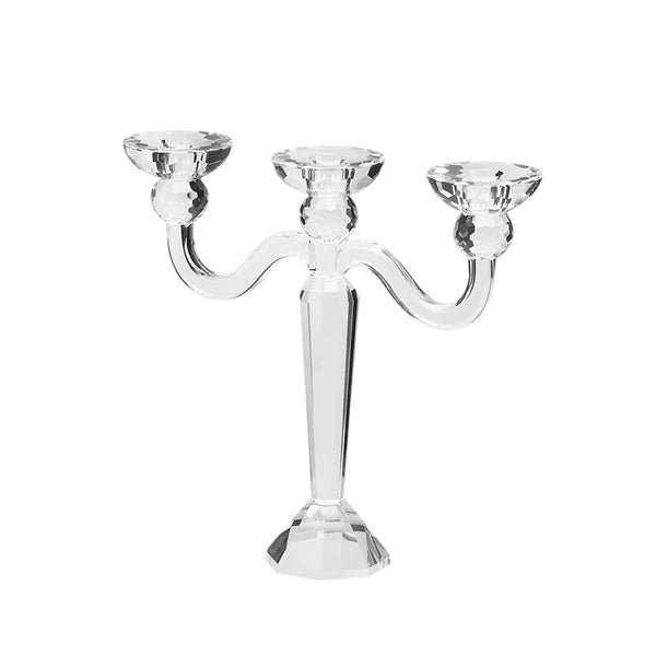 CANDELABRO 3 FIAMME - CRISTALLO - EDG Enzo De Gasperi
