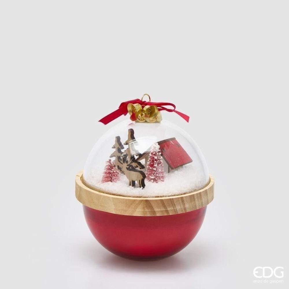 CANDELA SFERA CON CUPOLA ROSSO - EDG Enzo De Gasperi