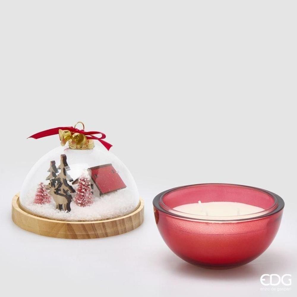 CANDELA SFERA CON CUPOLA ROSSO - EDG Enzo De Gasperi