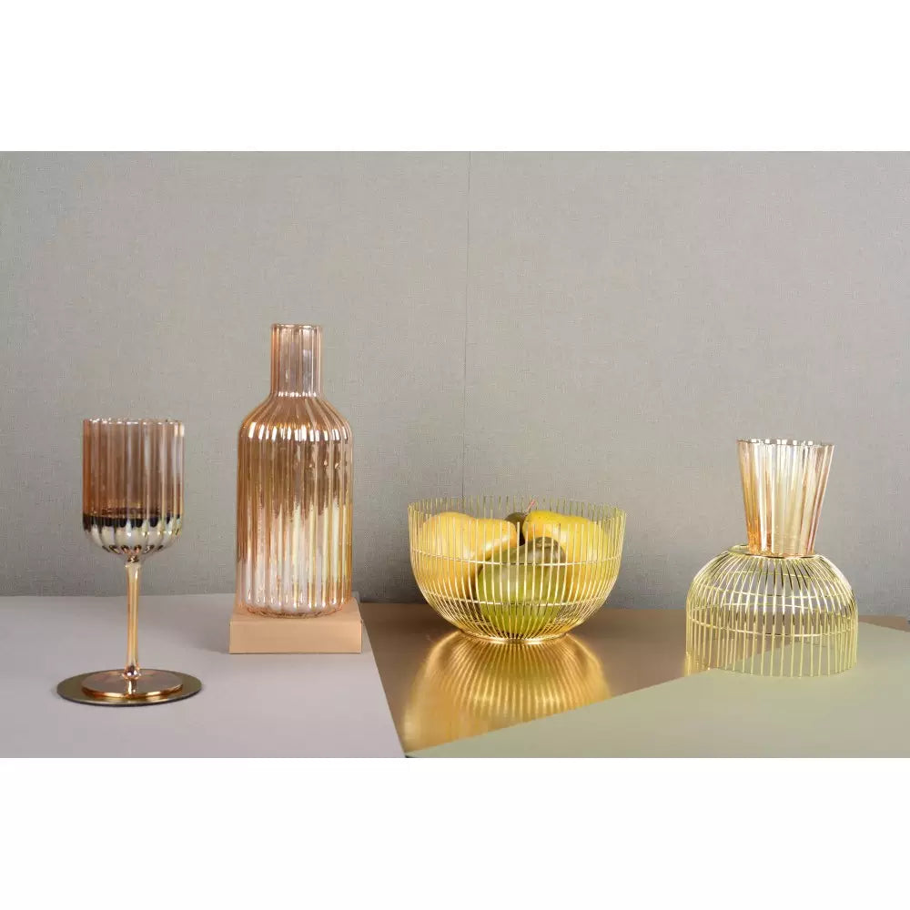 SET 6 BICCHIERI 'GOLD' - VETRO - Aulica