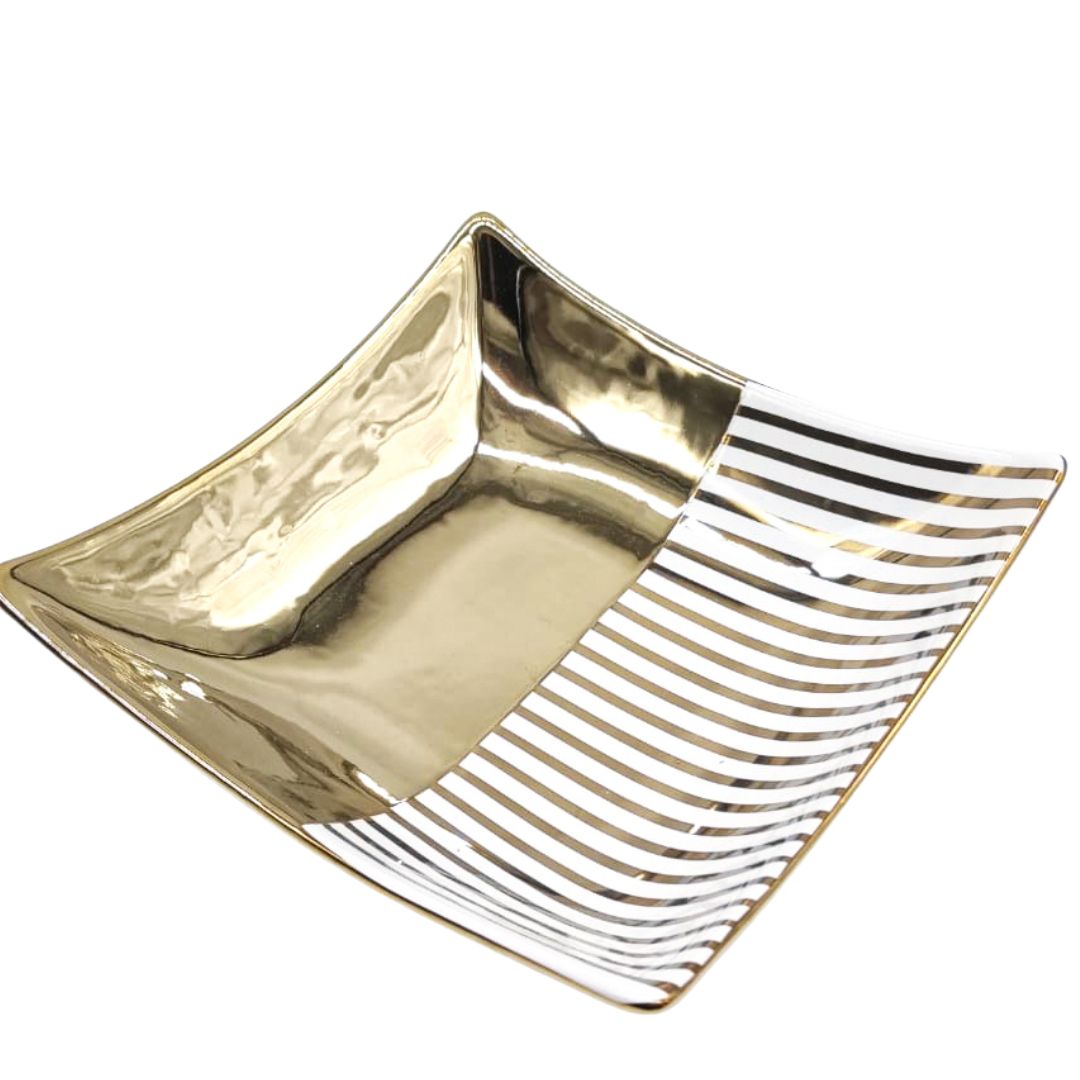 CENTROTAVOLA 'GOLD STRIPES' - CERAMICA - SiroTime