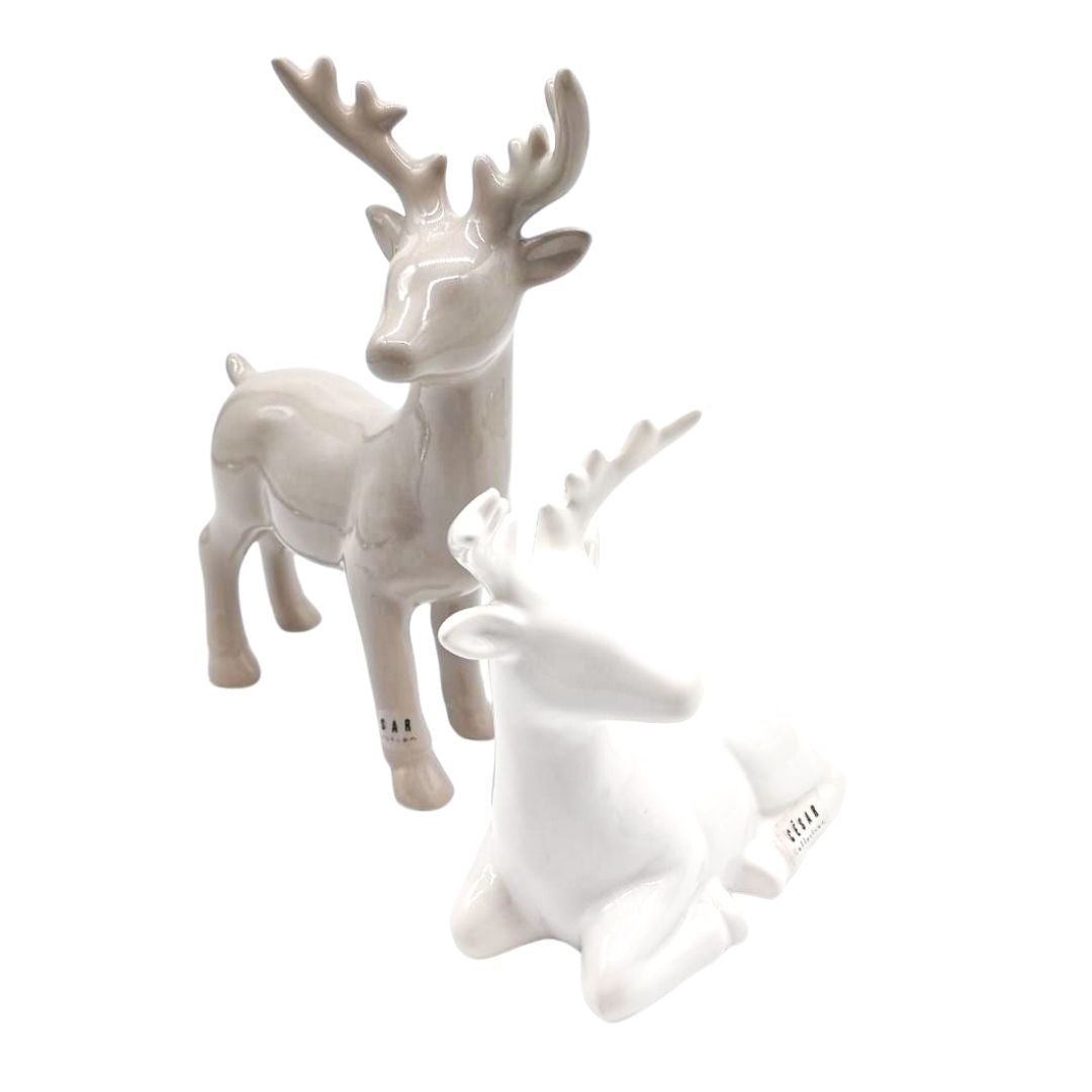 COPPIA CERVI - CERAMICA SMALTATA - Camacho