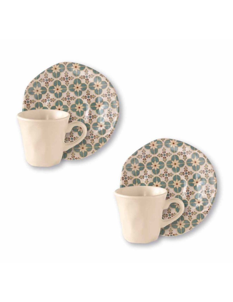 'LE CEMENTINE' SET 6 TAZZINE CAFFE' QUADRELLA - Brandani