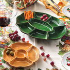 ANTIPASTIERA OVALE VERDE - MAIOLICA - Brandani