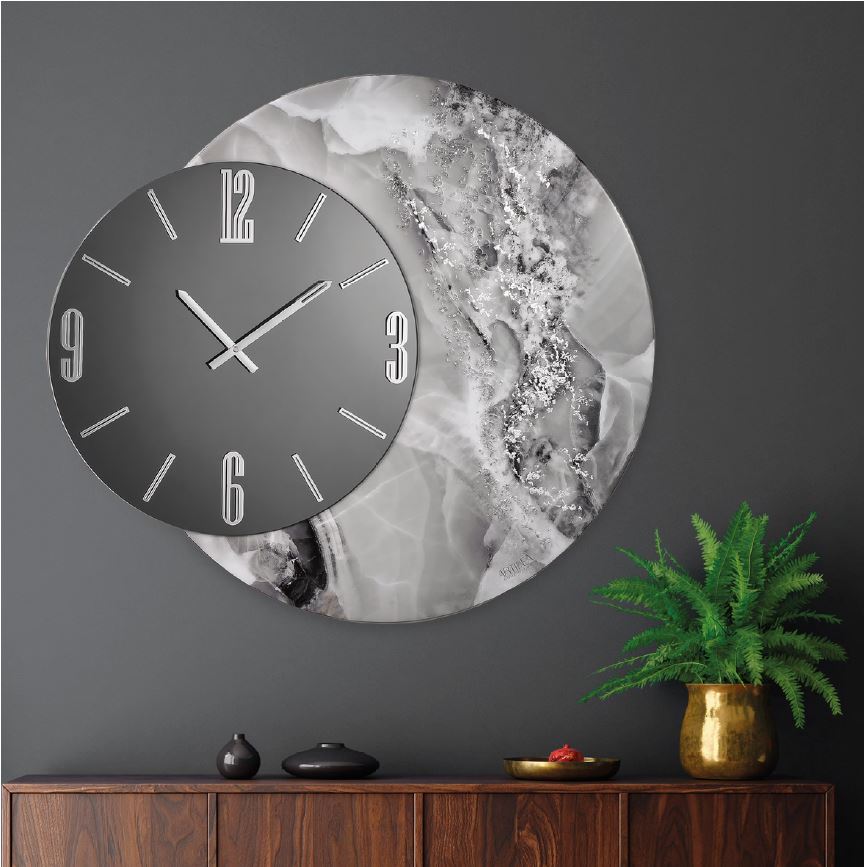 'CIRCLE GRIGIO SPECCHIO' OROLOGIO - Artidea Home Decor