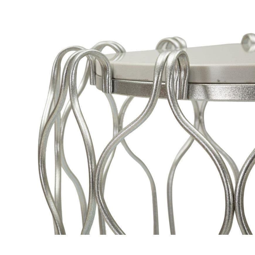 TAVOLINETTO 'HOOK' SILVER - Mauro Ferretti