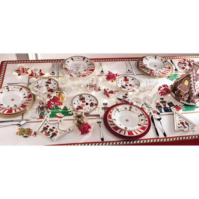 'LO SCHIACCIANOCI' SET PIATTI 18 PEZZI - PORCELLANA - Brandani