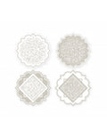 DECORATION 4 PEZZI 'RICCIOLI DI FATA' - CERAMICA/SUGHERO - Brandani